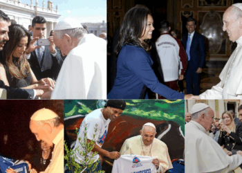 Celebridades colocan mensajes de despedida tras la muerte del Papa Francisco.