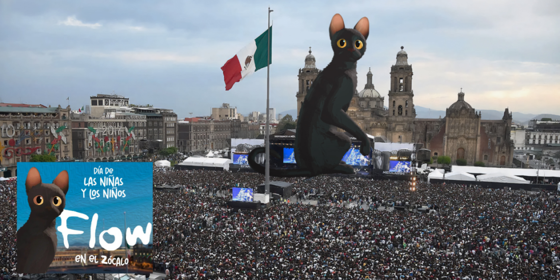 La película Flow será proyectada en el Zócalo de la Ciudad de México.