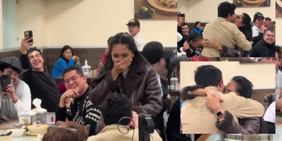 Joven pide matrimonio en una pozolería en CDMX.
