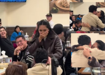 Joven pide matrimonio en una pozolería en CDMX.