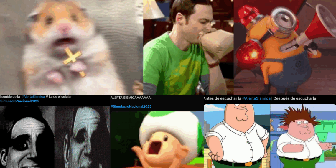 Conoce los mejores memes del Primer Simulacro Nacional 2025.