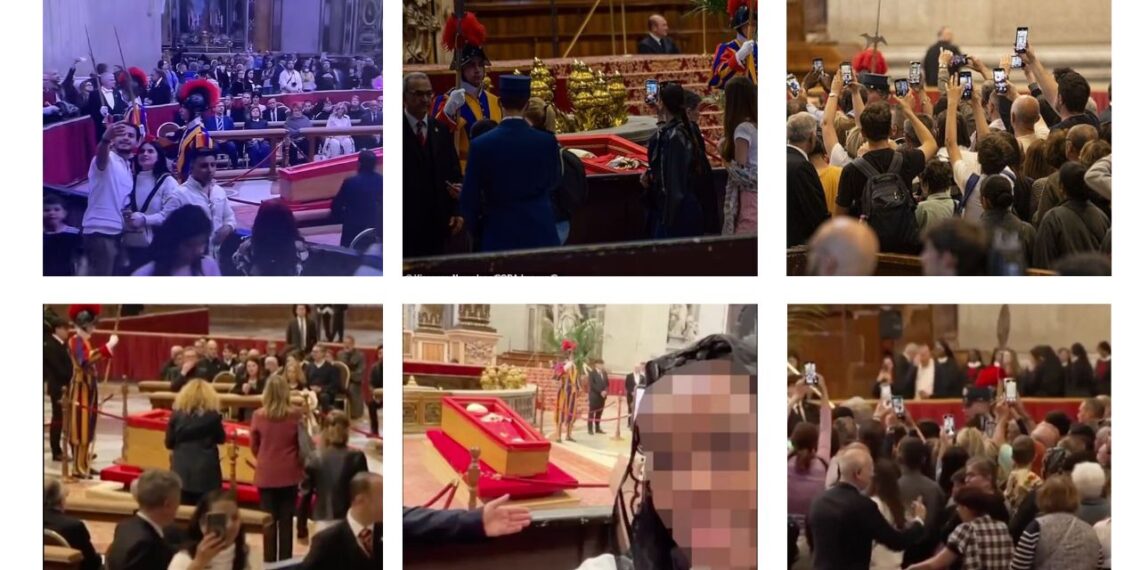 Selfies con el cuerpo del papa Francisco causan indignación en redes sociales