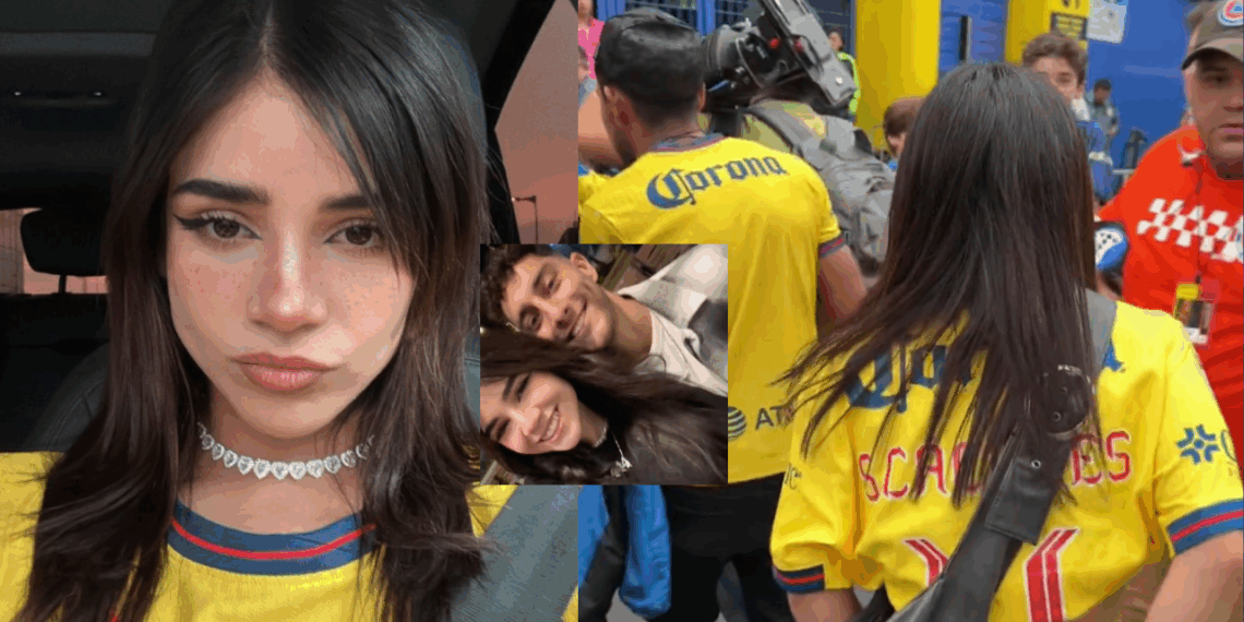 Alana Flores utilizó el jersey del América para demostrar el apoyo a su novio Cáceres, pero recibió insultos.