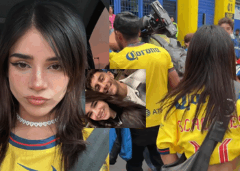 Alana Flores utilizó el jersey del América para demostrar el apoyo a su novio Cáceres, pero recibió insultos.