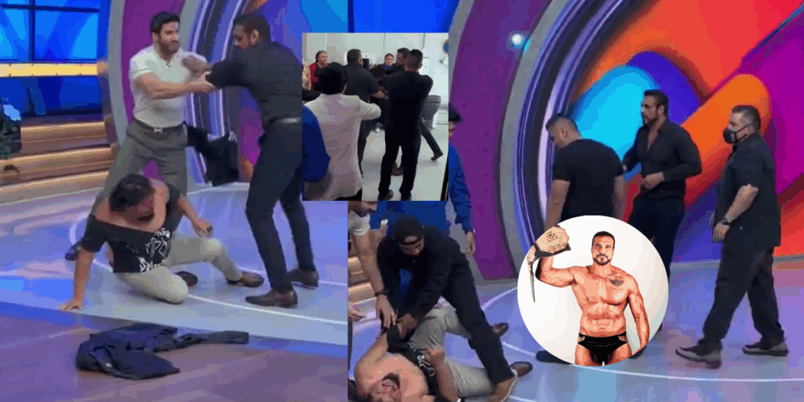Alberto del Río se lanza a golpes contra el Vikingo en programa en vivo.