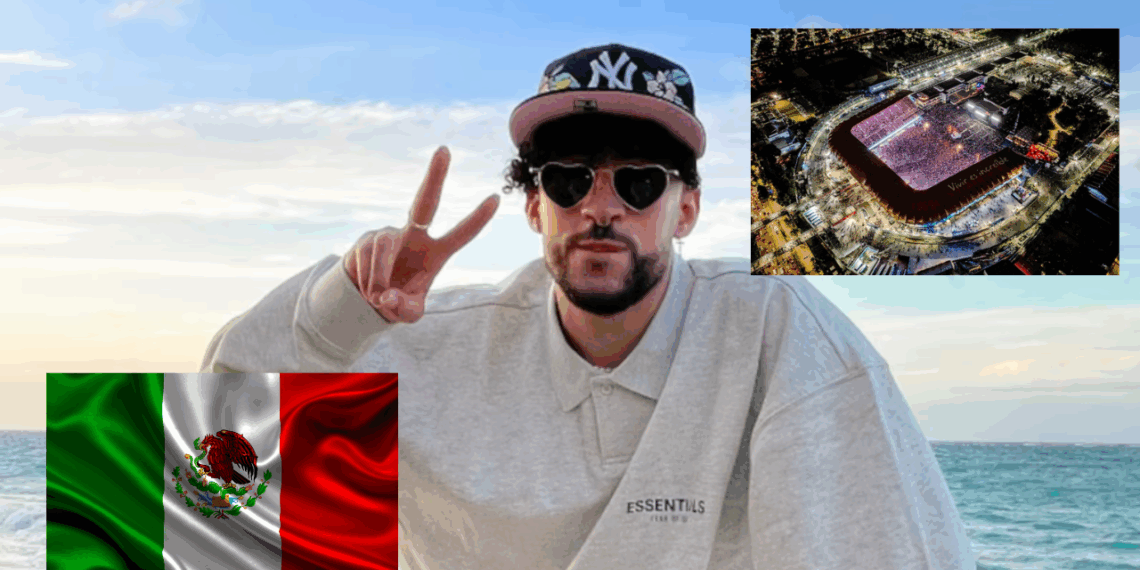 Conoce la nueva fecha de Bad Bunny en México, será su séptimo Estadio GNP Seguros.
