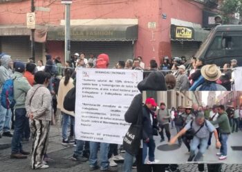 Bloquea la CNTE Palacio Nacional y choca con policías y reporteros