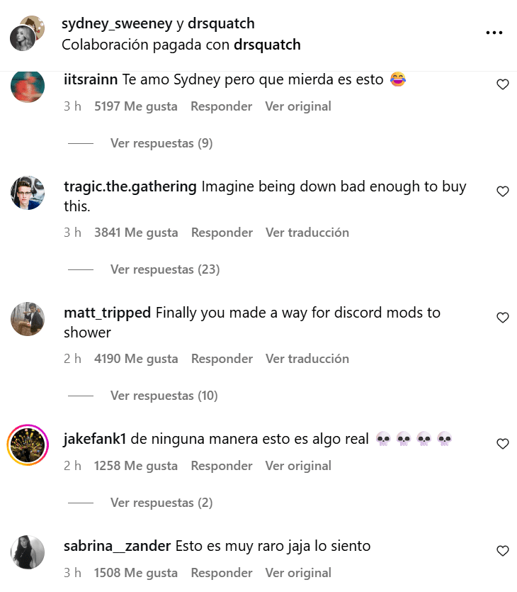 Usuarios critican jabón de Sydney Sweeney