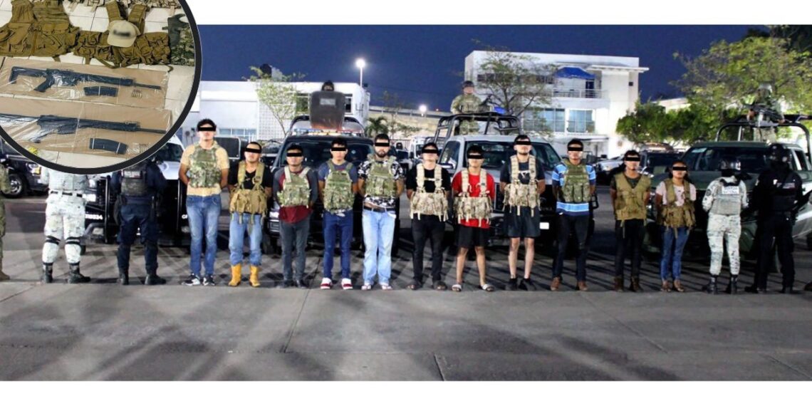 Detienen a 12 presuntos integrantes del CJNG en Tabasco; entre ellos El pitufo un líder de plaza 