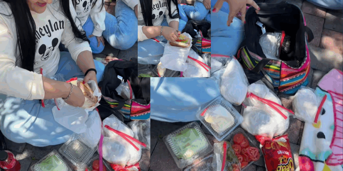 Familia mexicana se hace viral al hacer tortas en Disneyland.
