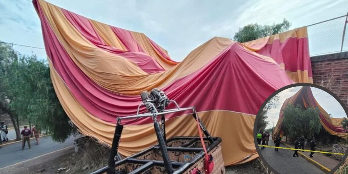 VIDEO: Se desploma globo aerostático sobre Teotihuacan; se reportan heridos