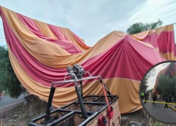 VIDEO: Se desploma globo aerostático sobre Teotihuacan; se reportan heridos