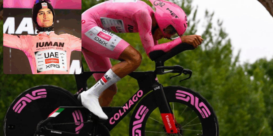 Isaac Del Toro mantiene el primer lugar en el Giro de Italia.