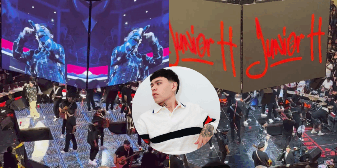 Junior H burló prohibición de narcocorridos y canta "El Hijo Mayor" en la Feria de San Marcos.