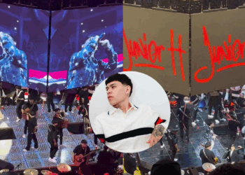 Junior H burló prohibición de narcocorridos y canta "El Hijo Mayor" en la Feria de San Marcos.