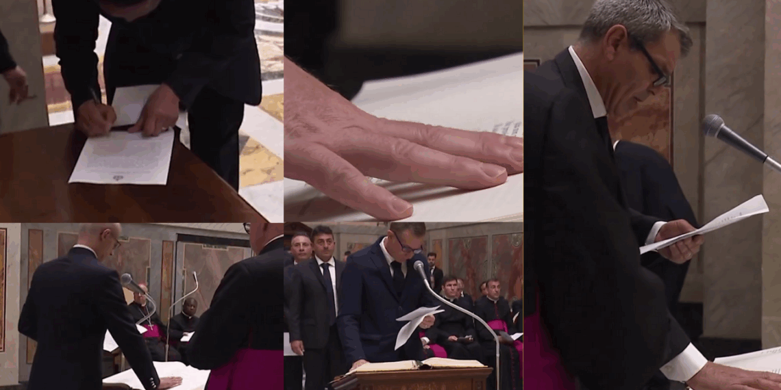 Vaticano publica video de los primeros momentos del juramento secreto previo al Cónclave.