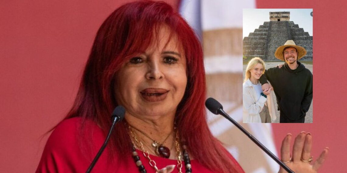 Layda Sansores respalda a MrBeast; asegura que tenía permisos del INAH para acceder a zonas arqueológicas