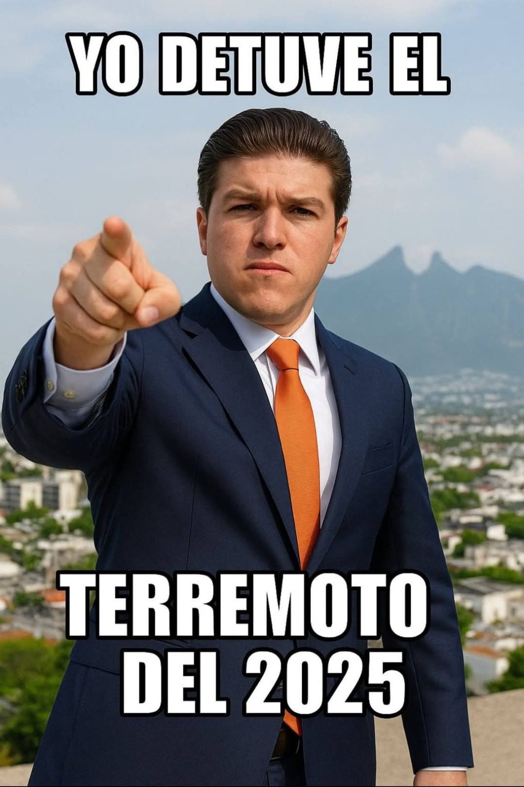 Meme Samuel García y el sismo en Nuevo León.