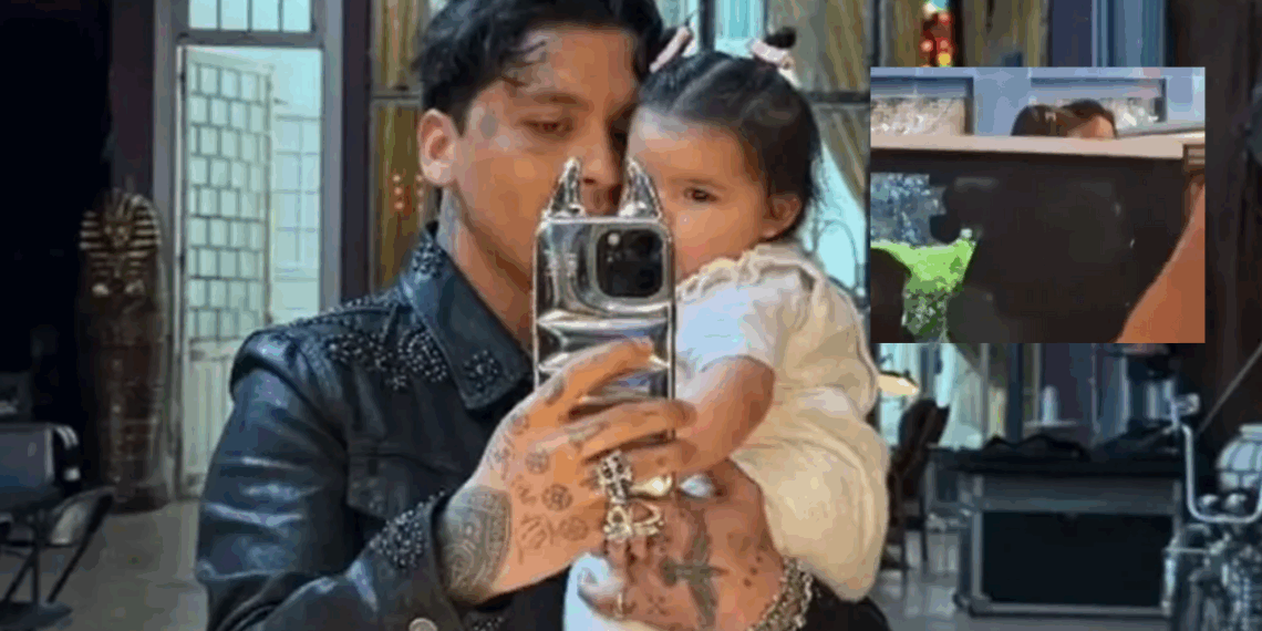 Christian Nodal se reúne con su hija Inty.