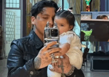 Christian Nodal se reúne con su hija Inty.