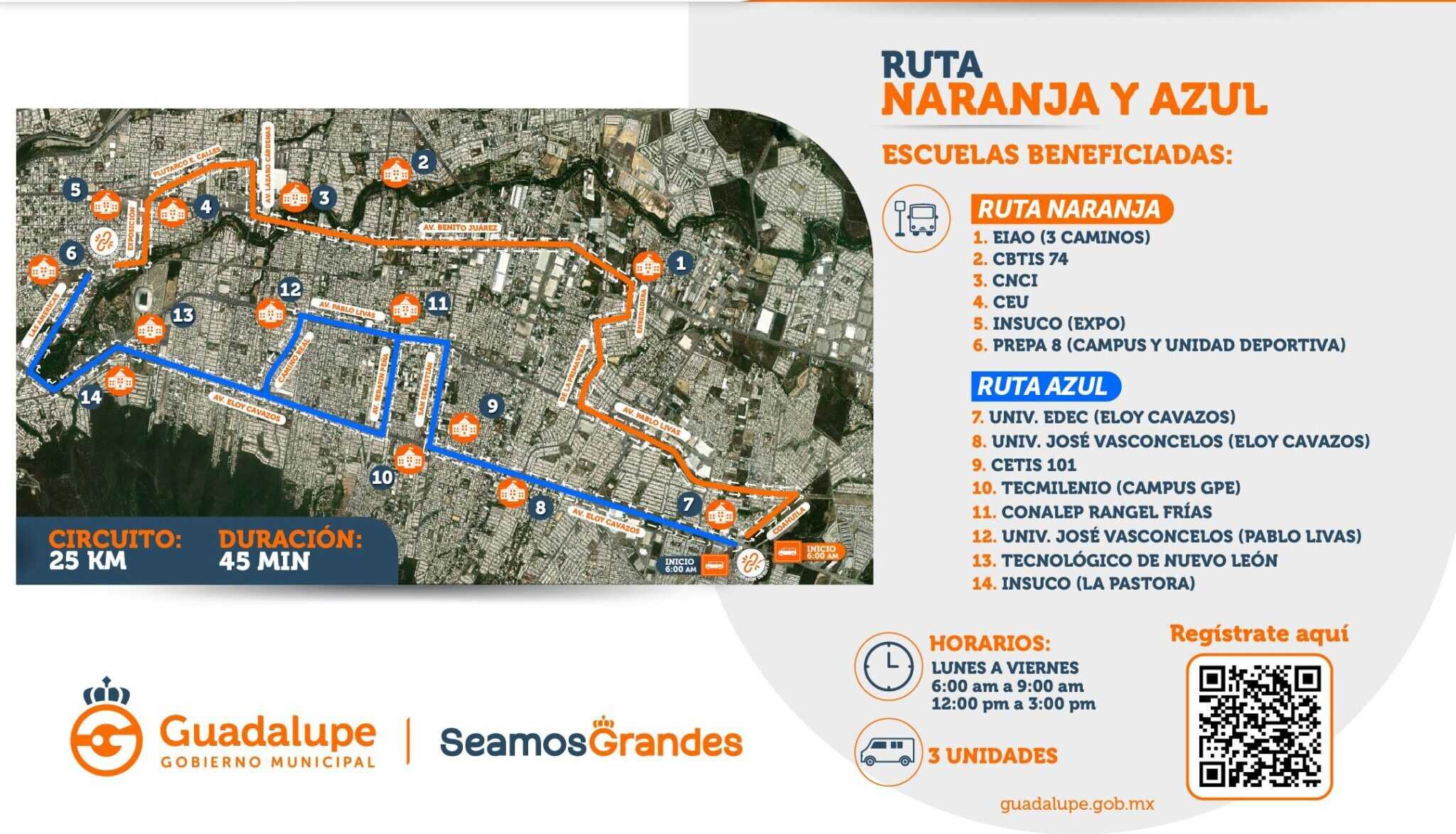 Amplía Guadalupe transporte gratuito para estudiantes 