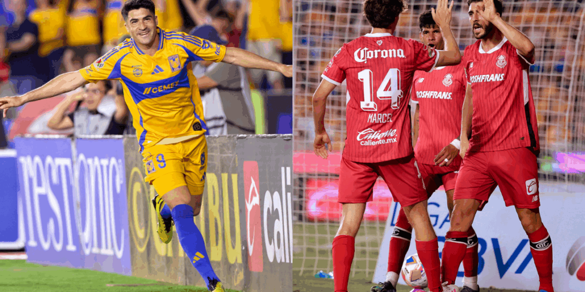 Tigres y Toluca empatan en el partido de ida de la semifinal de la Liga MX,