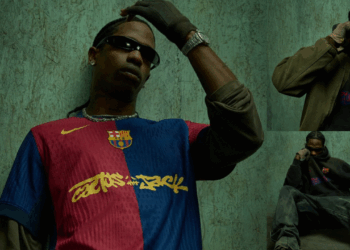 FC Barcelona presenta su nuevo jersey en colaboración con Travis Scott.