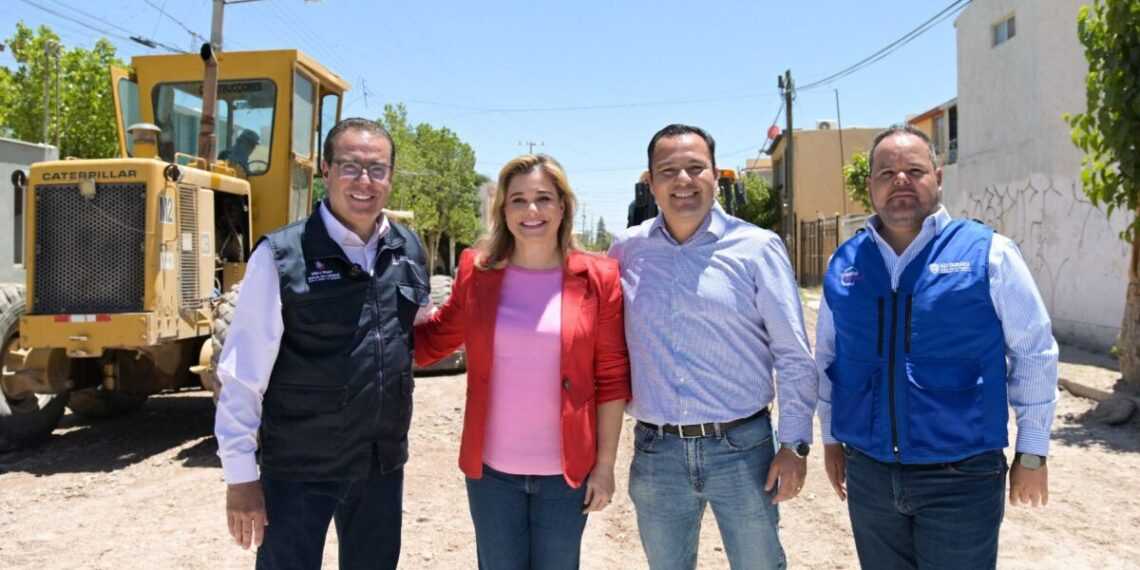 Maru Campos impulsa rehabilitación de drenaje en Delicias