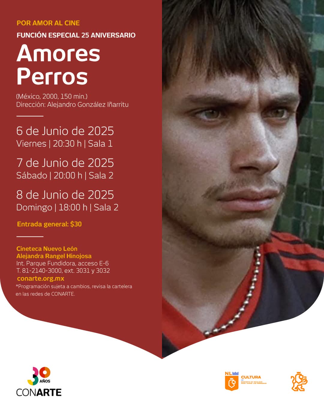 Conarte presenta la película Amores Perros en sus salas.