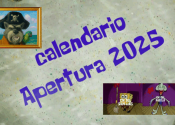 El Atlético de San Luis crea su calendario de apertura 2025 al estilo de Bob Esponja.