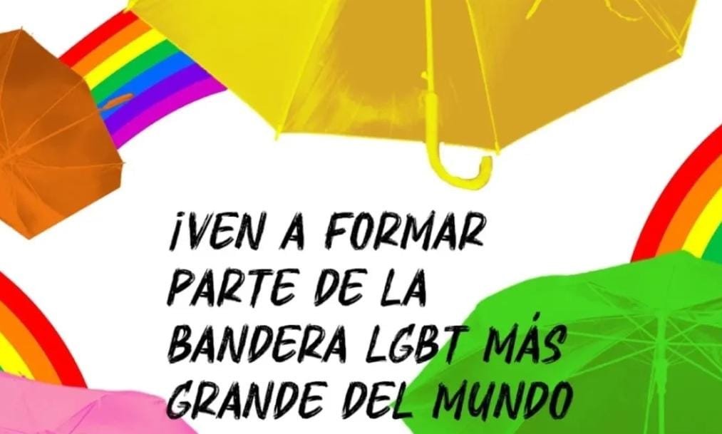 Se parte de la bandera lgbt más grande del mundo.
