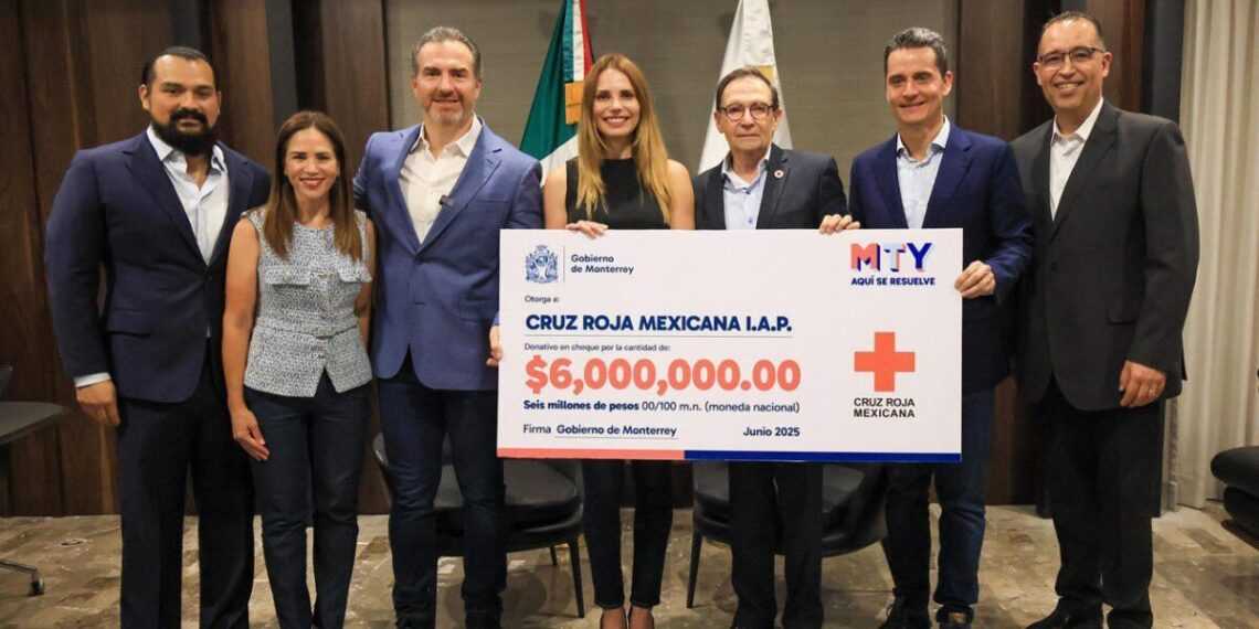 Cruz Roja recibe donativo de 6 mdp por parte de municipio de Monterrey