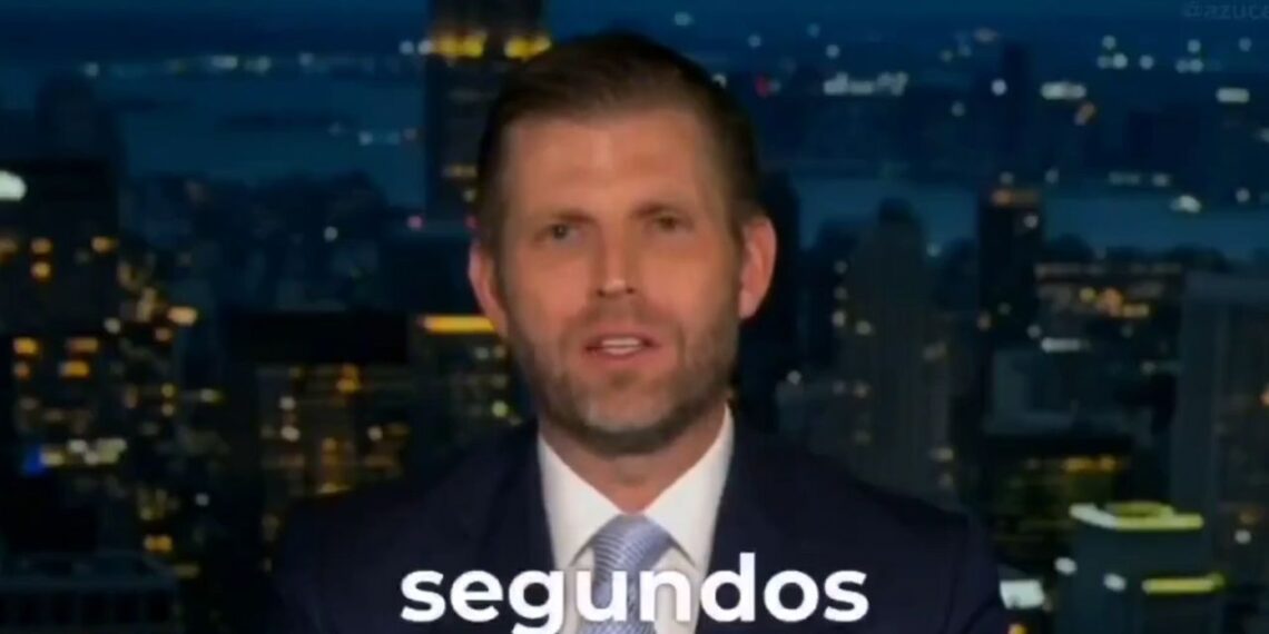 En medio de una entrevista para el canal estadunidense Fox News, el vicepresidente ejecutivo de la Organización Trump e hijo del presidente Donald Trump, Eric Trump, aseguró Estados Unidos “decapitaría” a México en cuatro segundos si éste lo atacará con misiles. En su declaración, Eric Trump comparó el conflicto armado entre Israel e Irán en Medio Oriente con un escenario hipotético entre México y Estados Unidos. “Si México, digamos en ese escenario, lanzara cohetes a Estados Unidos, creo que los decapitaríamos en cuatro segundos. Estados Unidos no lo toleraría, ningún estadounidense toleraría eso, mi padre tampoco lo toleraría”, declaró el republicano. “Creo que es un gran paralelismo con lo que está pasando (en Medio Oriente)”, agregó. Cabe recordar que el pasado viernes 13 de junio, Israel atacó objetivos del programa nuclear de Irán, iniciando un conflicto bélico que ha ido escalando. Por lo anterior, trascendió que su padre, Donald Trump, abandonaría la reunión del G7 en Canadá. En su regreso a EU, el presidente estadunidense además recomendó abandonar Teherán, capital de Irán, bajo la posibilidad de que se intensifique el conflicto.