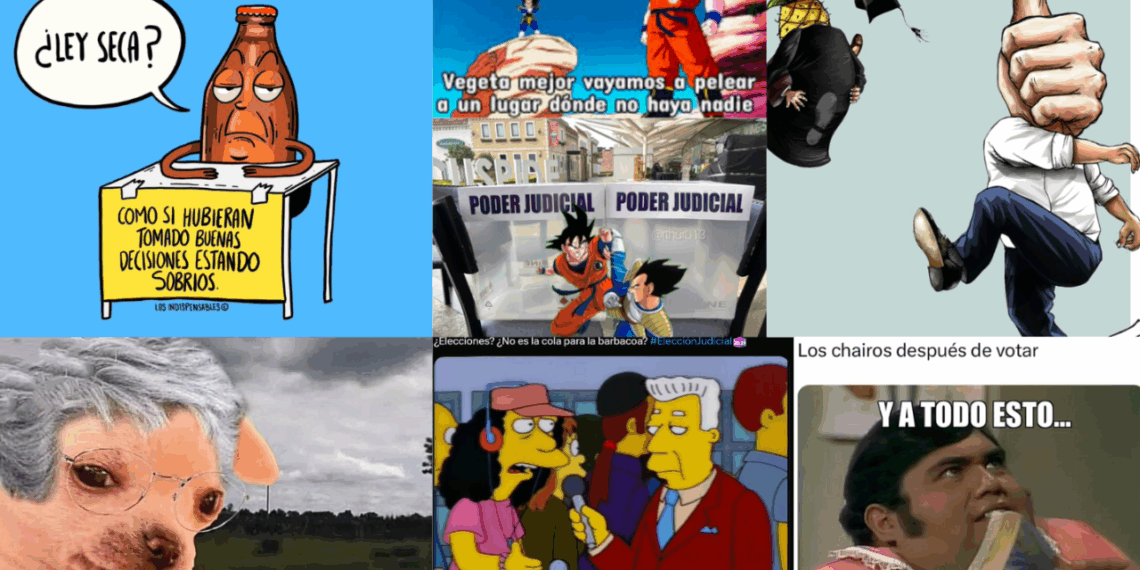 Conoce los mejores memes de la elección judicial 2025.