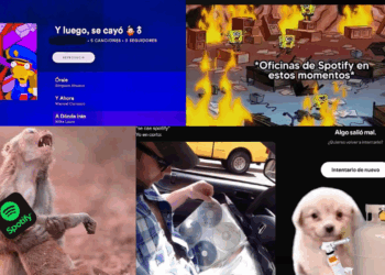 Conoce los mejores memes de la caída de Spotify.