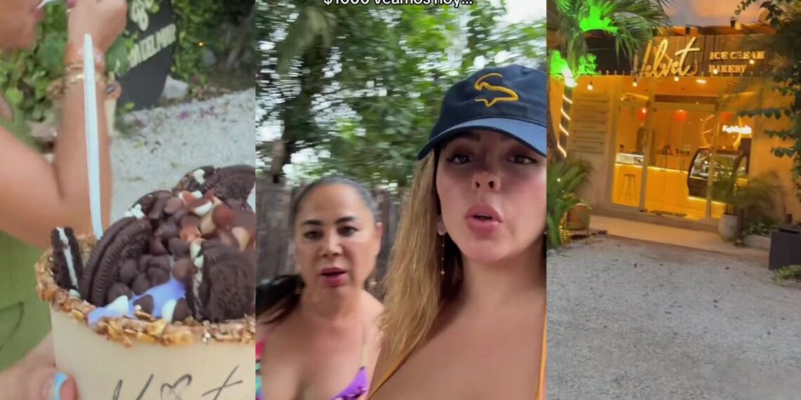 ¡Mil pesos por dos helados! Influencer exhibe altos precios en Tulum