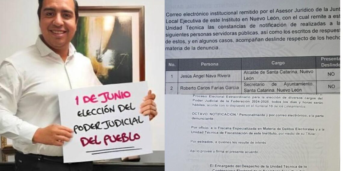 Investiga INE al alcalde Jesús Nava por “acordeones” para manipular elección judicial