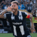 Sergio Ramos reacciona a su gol ante el Inter de Milán.