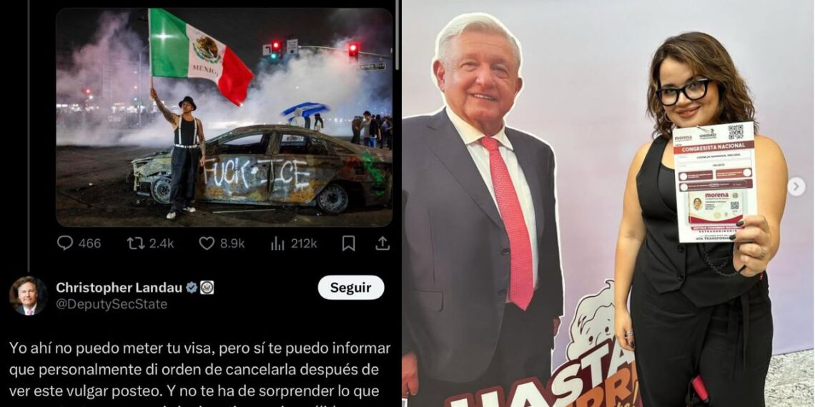 Subsecretario de estado de EU ordena cancelar visa de funcionaria de Morena, pero exhibe que ni siquiera la tiene válida