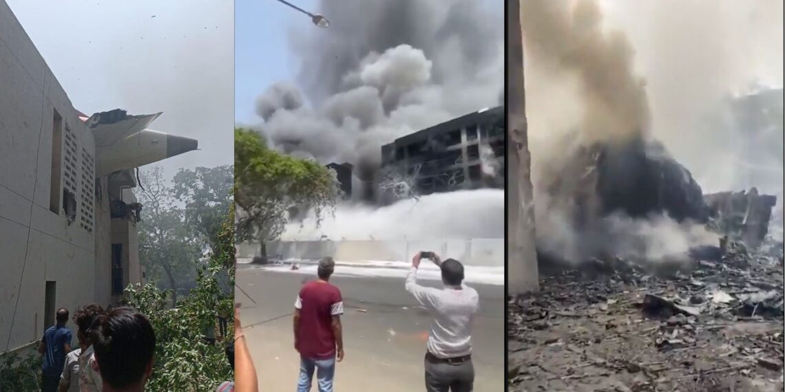 VIDEOS: captan momento en el que avión de Air India impacta edificio