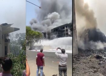 VIDEOS: captan momento en el que avión de Air India impacta edificio