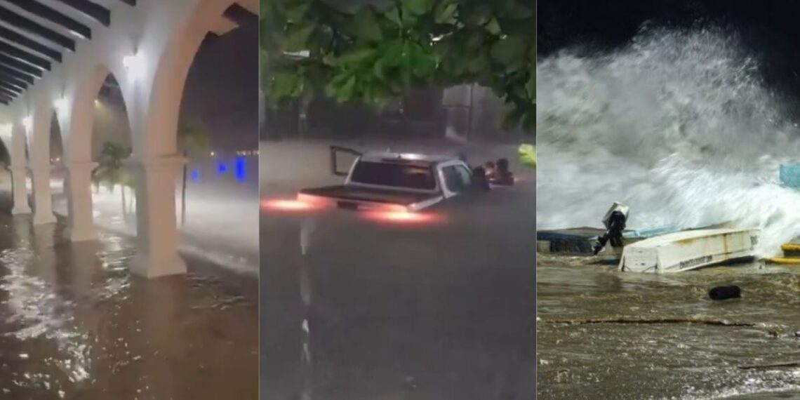 Videos más impactantes del huracán Erick azotando las costas de Oaxaca y Guerrero