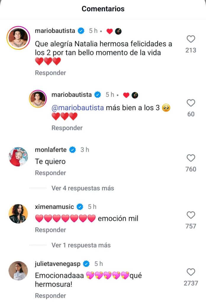 Famosos reaccionan al embarazo de Natalia LafourcadeFamosos reaccionan al embarazo de Natalia Lafourcade.