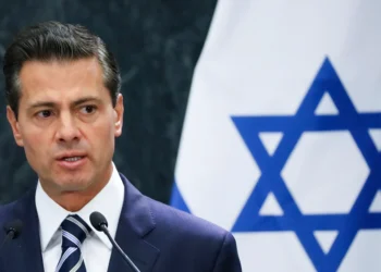 Enrique Peña Nieto, entonces presidente de México, durante una reunión con el primer ministro israelí, Benjamín Netanyahu, en una visita a la Ciudad de México, 14 de septiembre de 2017.HECTOR VIVAS/GETTY IMAGES