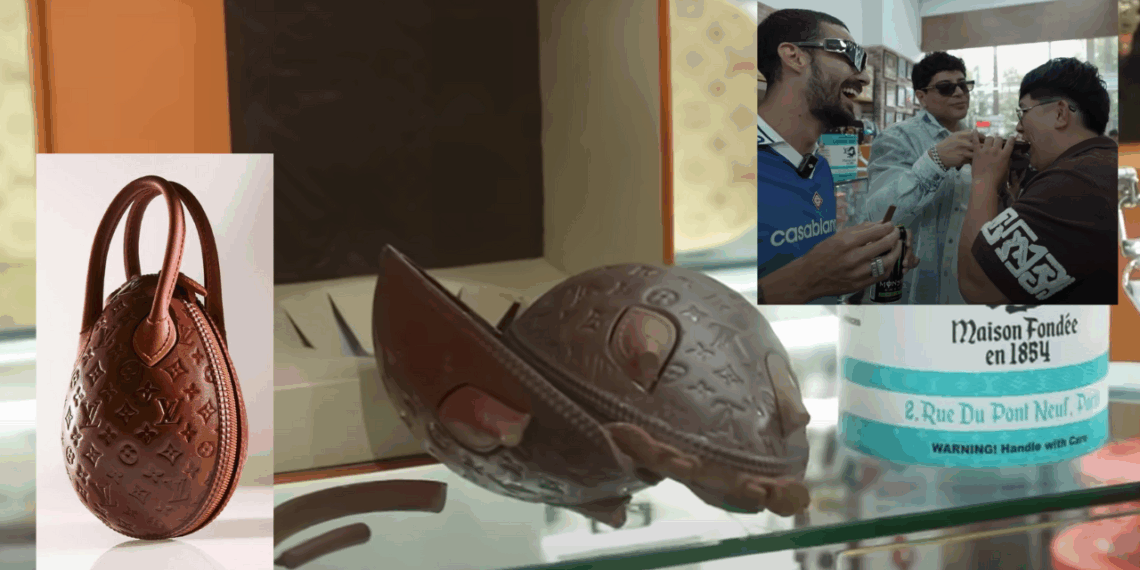 Integrante de Grupo Firme rompe un exclusivo chocolate Louis Vuitton valuado en miles de pesos.