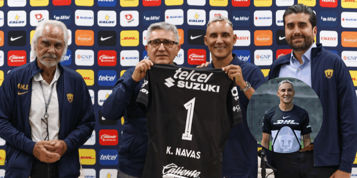 Pumas le da la bienvenida a Keylor Navas, lo presenta a los medios como su nuevo portero.