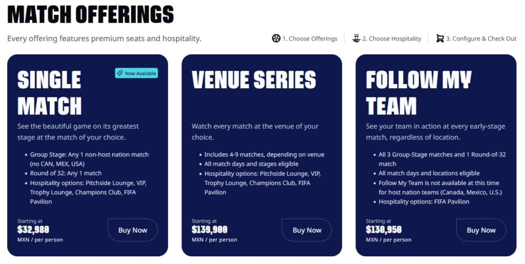 Conoce los precios de los paquetes para el Mundial 2026.