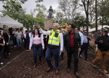 El gobernador Alfredo Ramírez Bedolla destacó que la restauración de la plaza Gertrudis Bocanegra