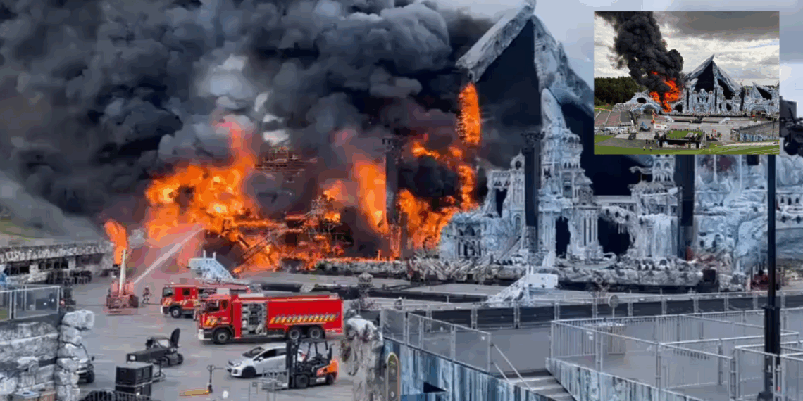 Fuerte incendio a pocos días del festival Tomorrowland.
