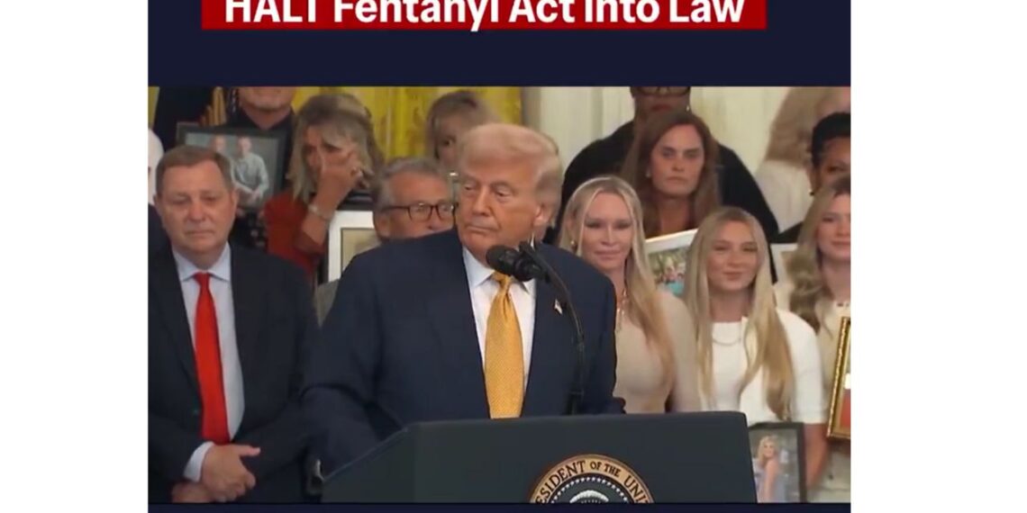 Trump asegura que cárteles “tienen un control muy fuerte sobre México” en firma de Ley contra fentanilo